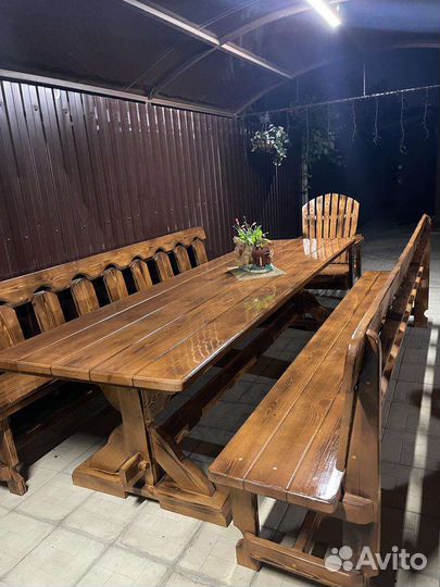 Стол с лавками комплект