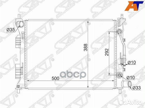 Радиатор hyundai solaris -17 sghy00161R Sat