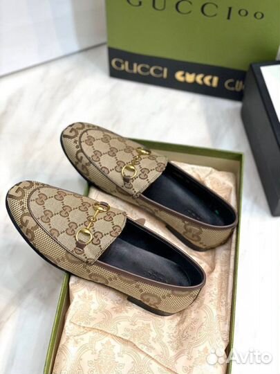 Лоферы женские Gucci Jordaan премиум