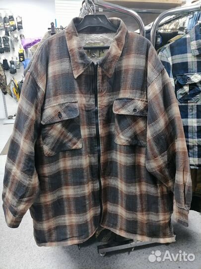 Тёплая рубашка на меху Windbreaker 3XL