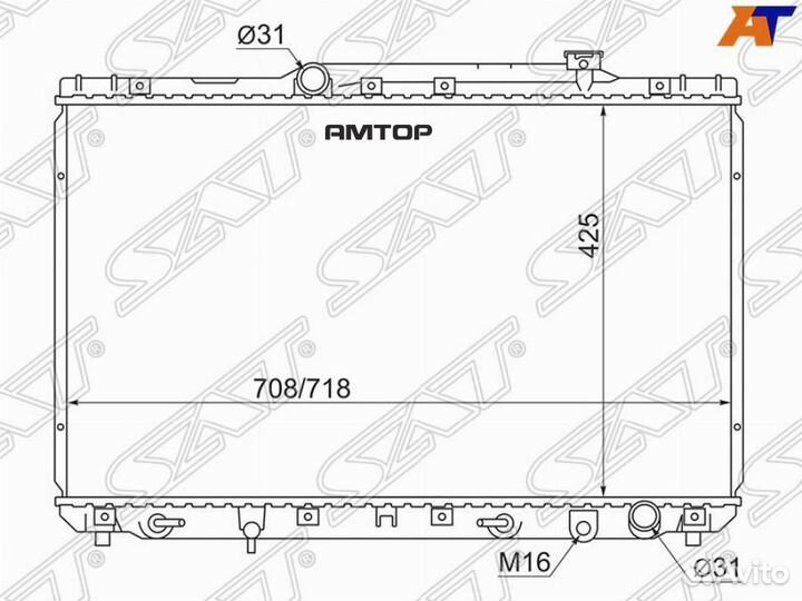 SAT TY0003SXV10 TY0003-SXV10 SAT Радиатор TY Camry