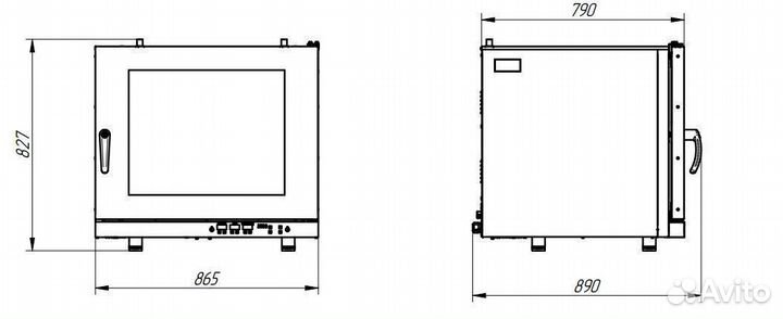 Печь конвекционная Abat кэп-6П-01