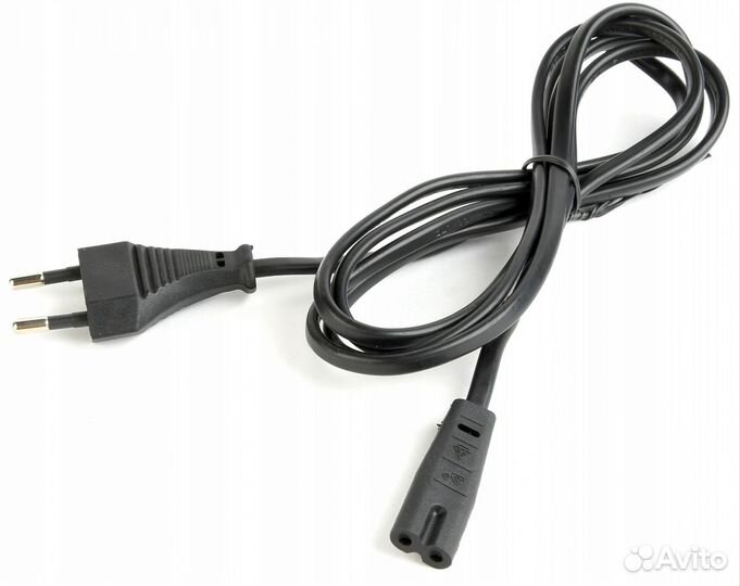 Кабель питания 220V 2,5А 1.5м, C7- 2-pin, 2x0.75