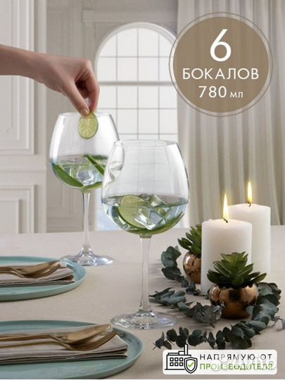 Бокалы для вина новые