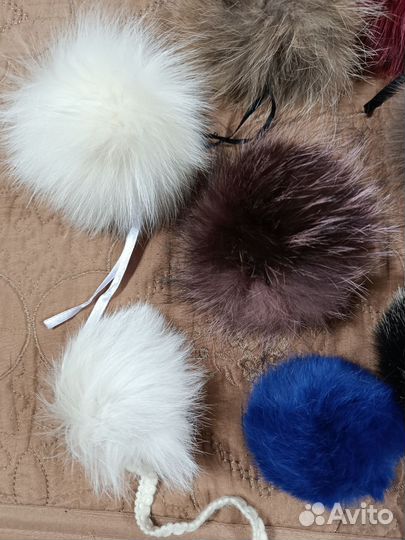 Помпон из натурального меха