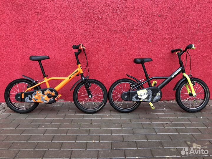 Детский велосипед btwin 16 (для двойни)