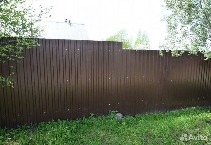 Забор из профнастила 75 метров