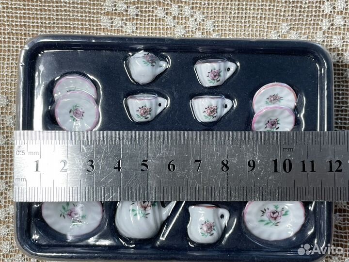 Кукольная миниатюра чайный сервиз