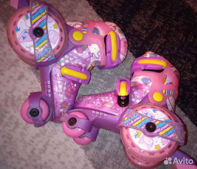 Роликовые коньки детские раздвижные