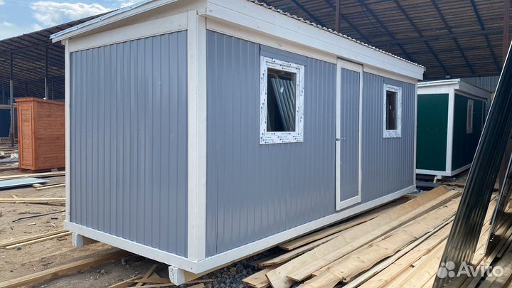 Вагончик для проживания 6м двухкомнатная окна пвх