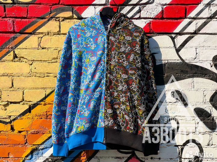 Толстовка Full Zip bape x Medicom Toy Bearbrick