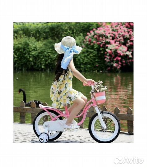 Велосипед royal baby little swan 18 розовый бу