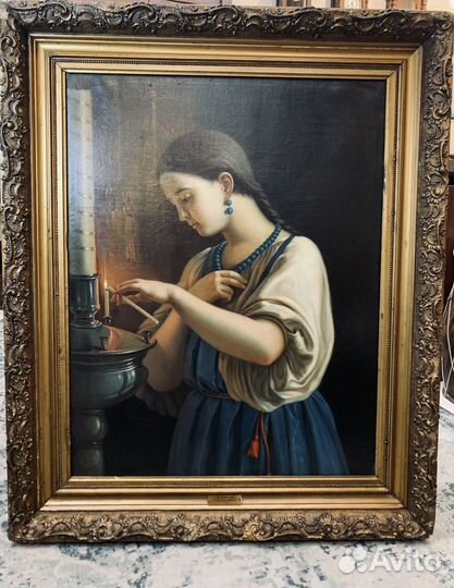 Картина старинная, С. Отрадинский, 19 век