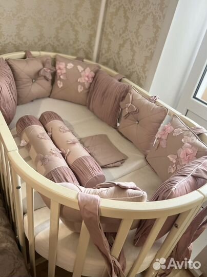 Детская кровать трансформер круглая