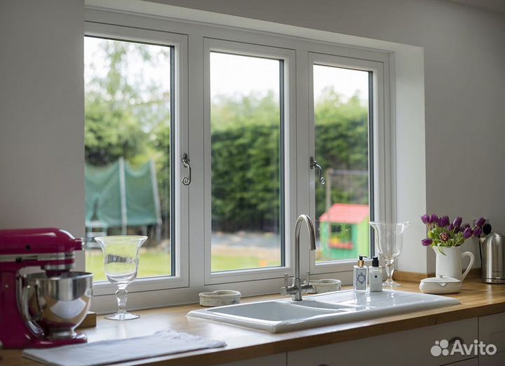 Окна трёхстворчатые в рассрочку