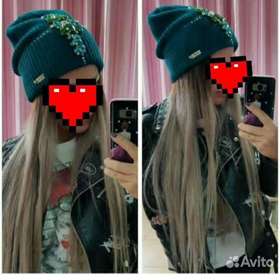 Шапка со стразами