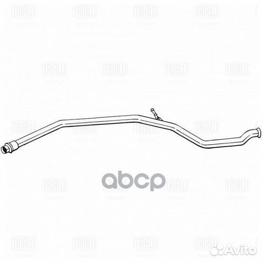 Труба соед. (средняя часть) для а/м Peugeot 206