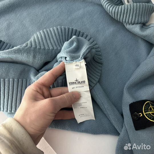 Свитер Stone Island Crew Neck Blue Sweater