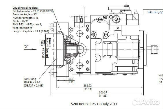 Поворотная плита для гидронасоса Danfoss 90R/L100