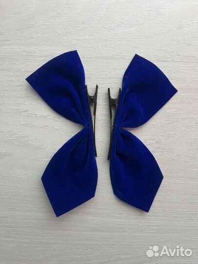 Набор бархатных бантов на заколках