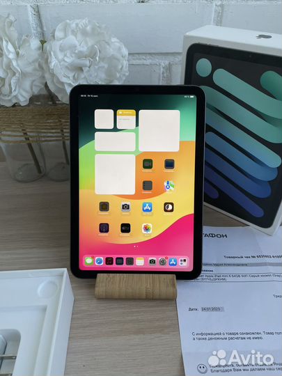 iPad Mini 6 64Gb Space Gray, Идеал, Чек