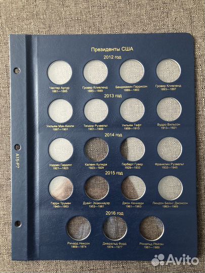 Листы для монет США