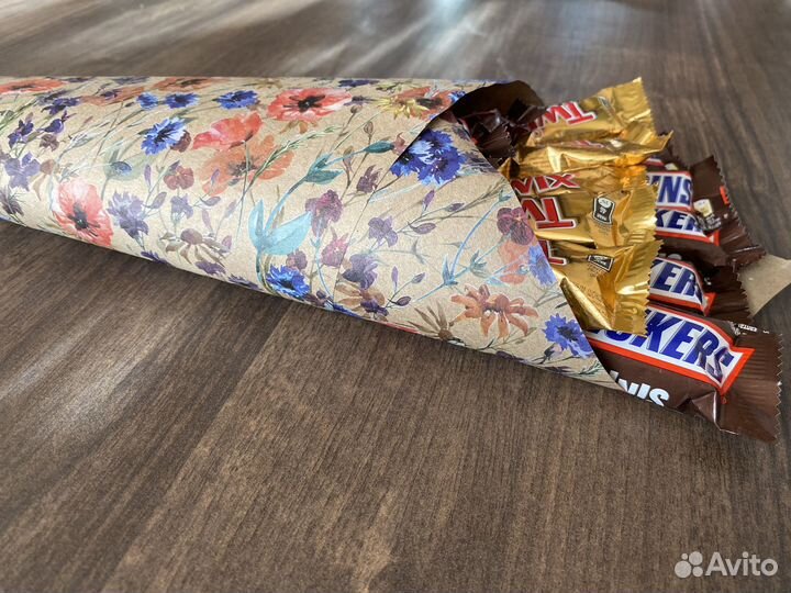 Сладкий букет из конфет