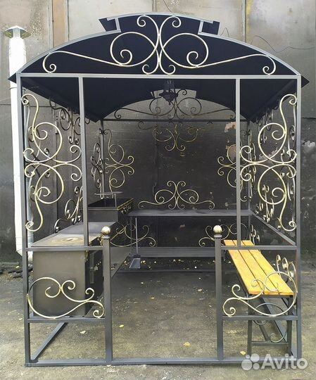 Беседка мангал для дачи