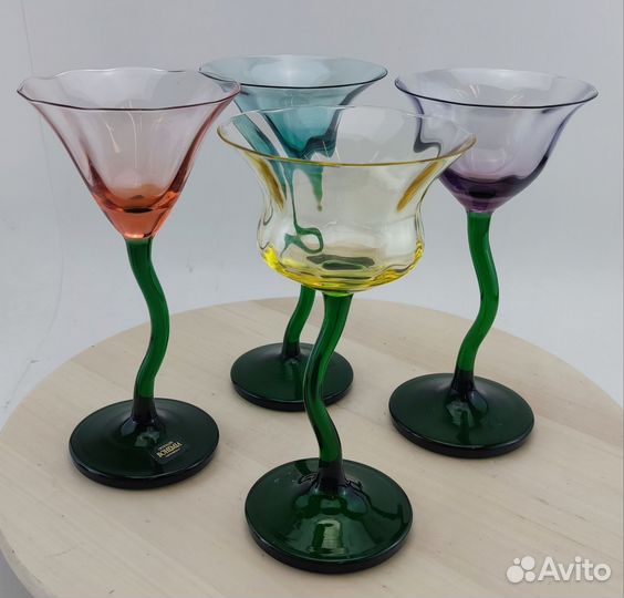 Бокалы Богемия Bohemia В виде цветов Чехия