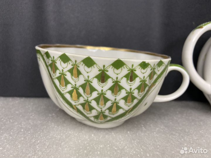 Редкая сахарница и чашка из сервиза Уголок лфз