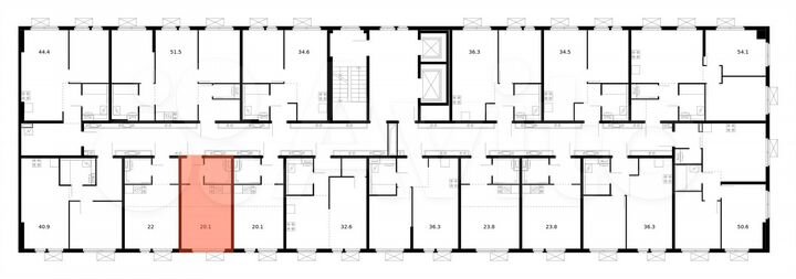Квартира-студия, 20,1 м², 3/14 эт.