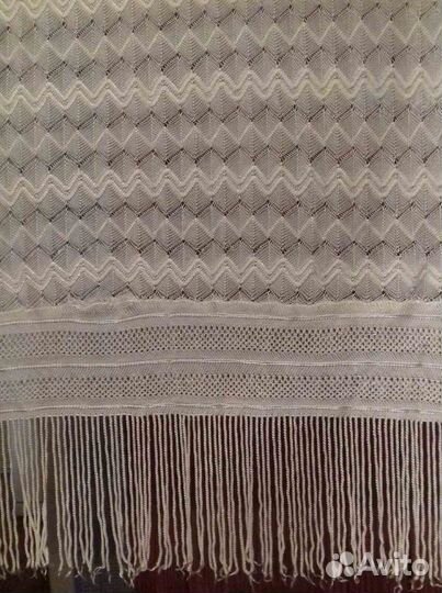 Платок из белого крученного шелка 30-х г. редкость