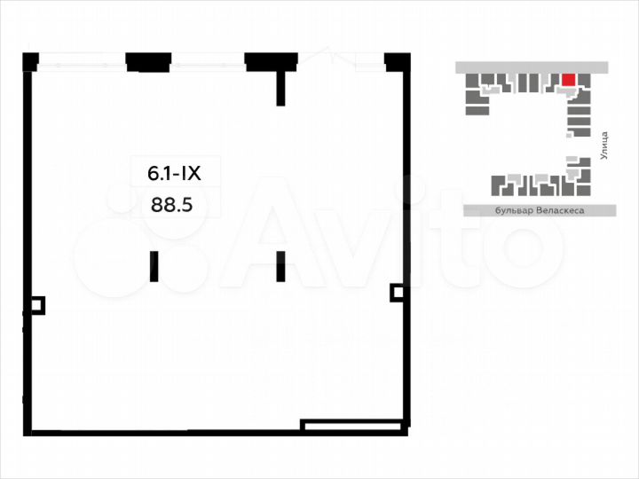 Аренда, торговое помещение, площадь 88.8 кв.м