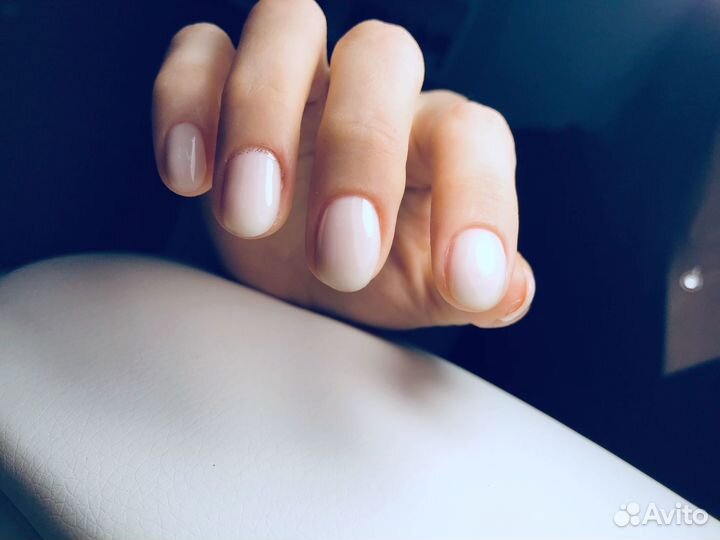 Наращивание, покрытие-гель лаком, маникюр