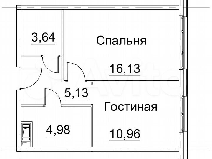 1-к. апартаменты, 40,8 м², 6/24 эт.