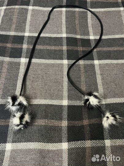 Винтажный кожаный ремень-шнурок