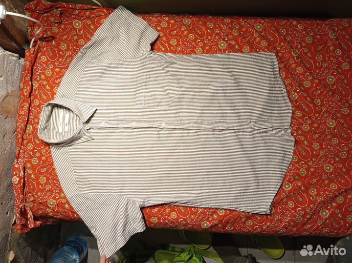 Рубашка белая в полоску