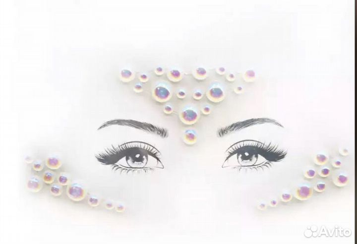 Стразы на лицо