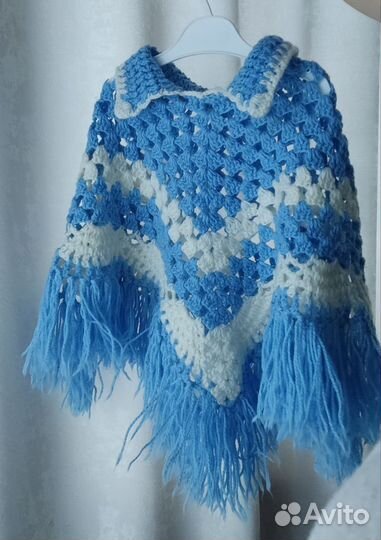 Пончо детское ручная работа