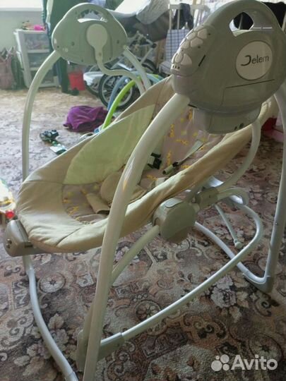 Детские электронные качели шезлонг