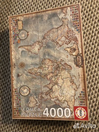 Пазл 4000 карта мира