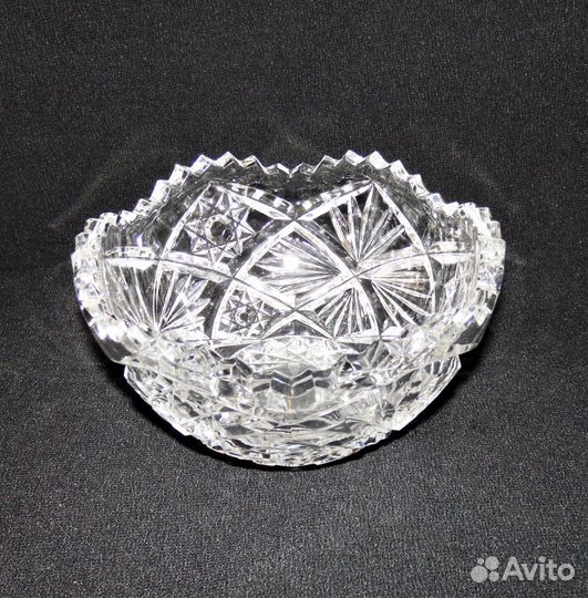 Ваза Салатник хрусталь СССР 1970-е Винтаж
