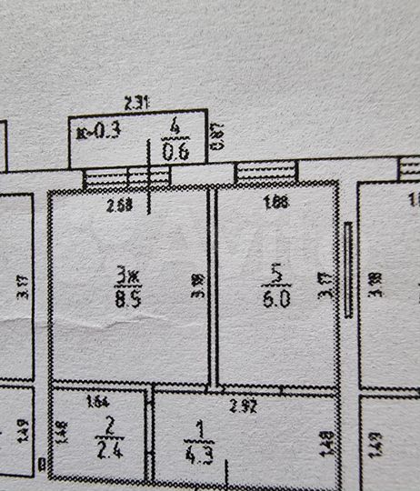 1-к. квартира, 21,2 м², 2/3 эт.