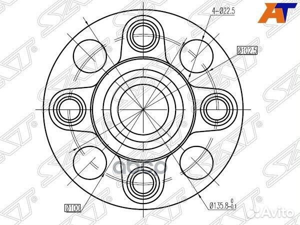 Ступичный узел задн. honda orthia EL1/2 /partne