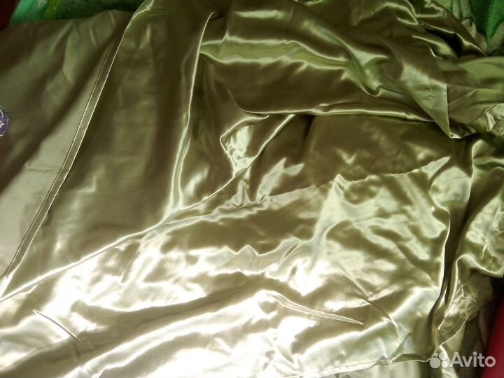 Шторы большие зелёные