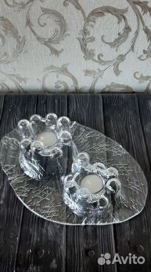 Подсвечник стеклянный Muurla/ Финляндия