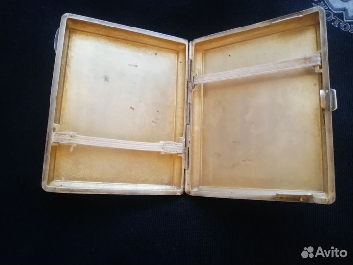 Портсигар серебро 875п. с позолотой