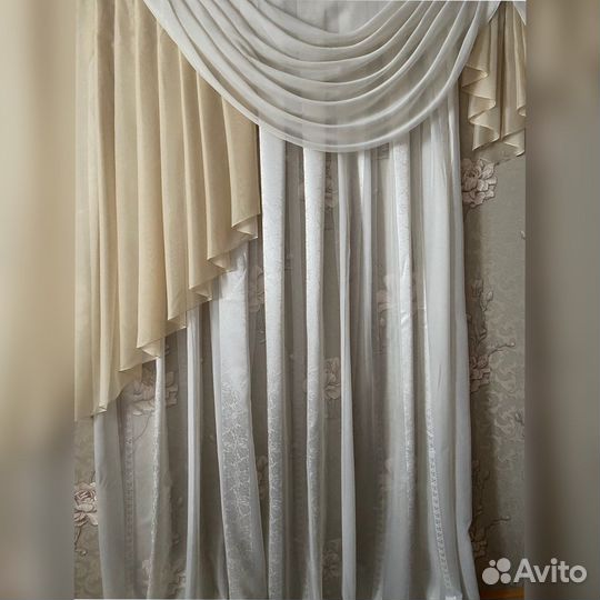 Ламбрекен из вуали Шторы из капрона