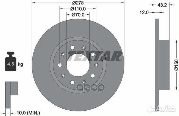 Тормозной диск alfa romeo 159 (939) 1.8 MPI 20