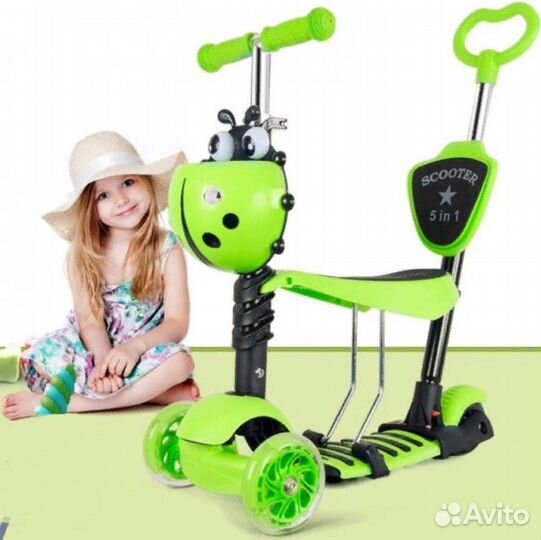 Самокат-беговел Scooter 5в1, 3в1 детский. Новый